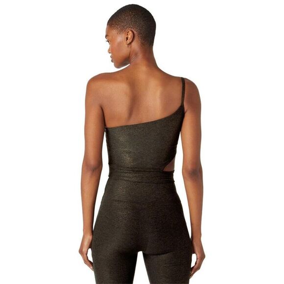 Beyond Yoga Softshine Wanderlust Cropped Tank Womens Small Black Gold SZ4629 - Picture 3 of 6